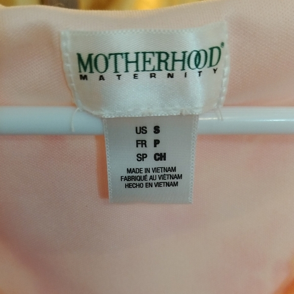 Motherhood White and Pink Sleeveless V Neck Sundress - Picture 2 of 4